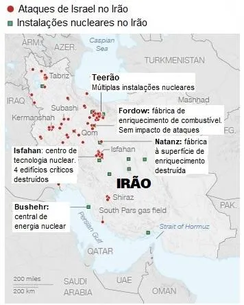 See the air attacks between Israel and Iran in Maps and Satellite Images