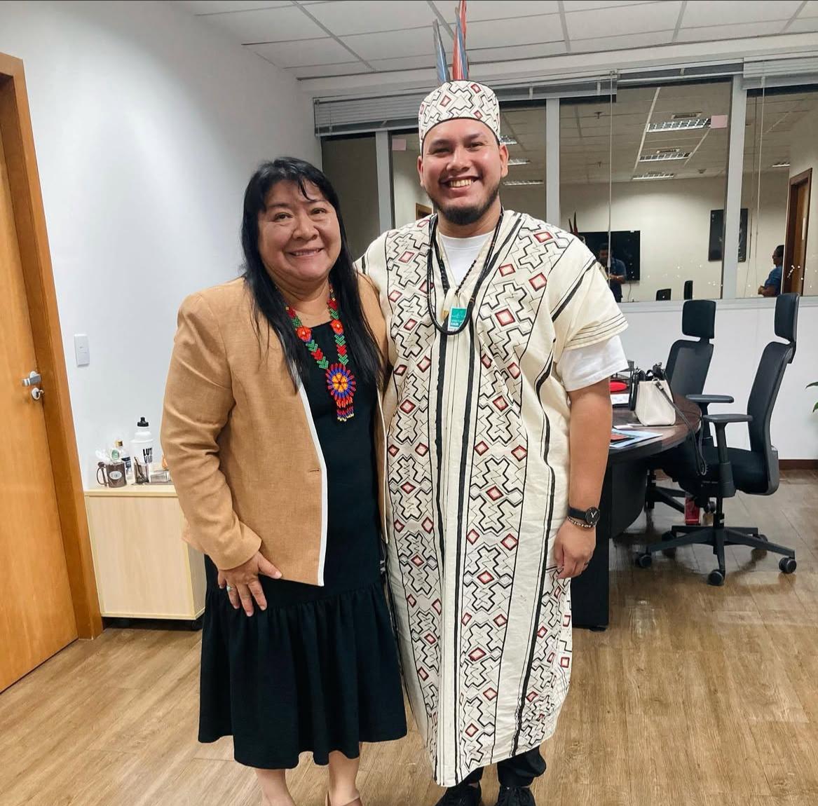 'The jaguar's paw guides me': indigenous forms at Ufac wearing costume that represents ancestry
