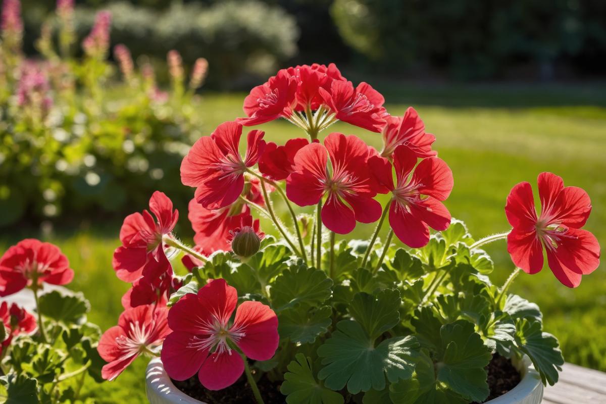 Cultivate geraniums