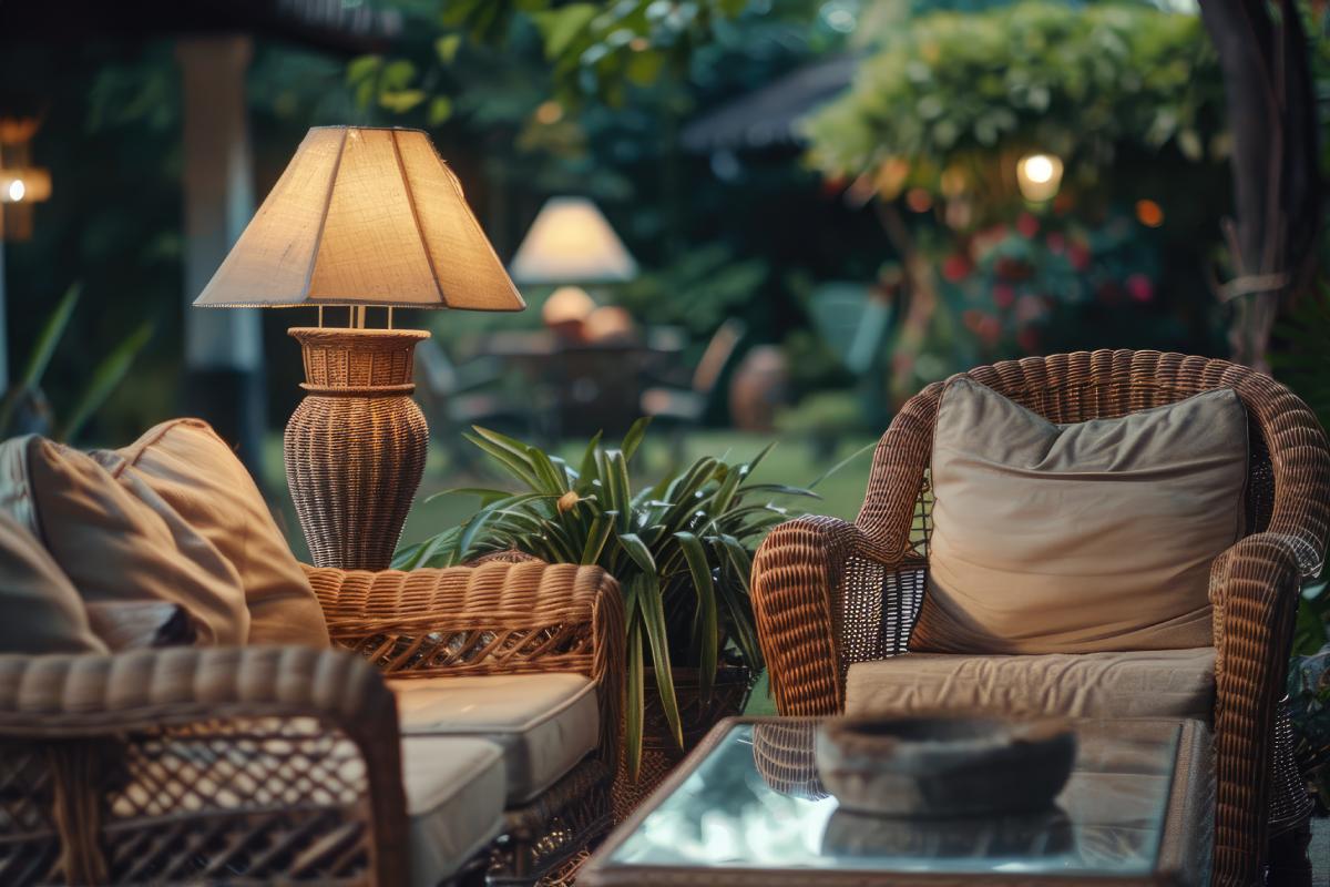 The charm of the Rattan lamps