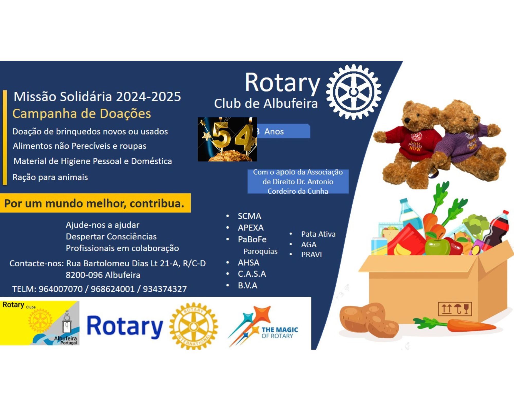 54 years of history and service: Rotary de Albufeira marks date with ceremony and solidarity pale
