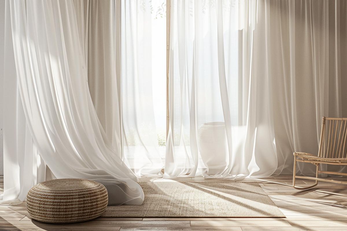 Wash the curtains not to iron them