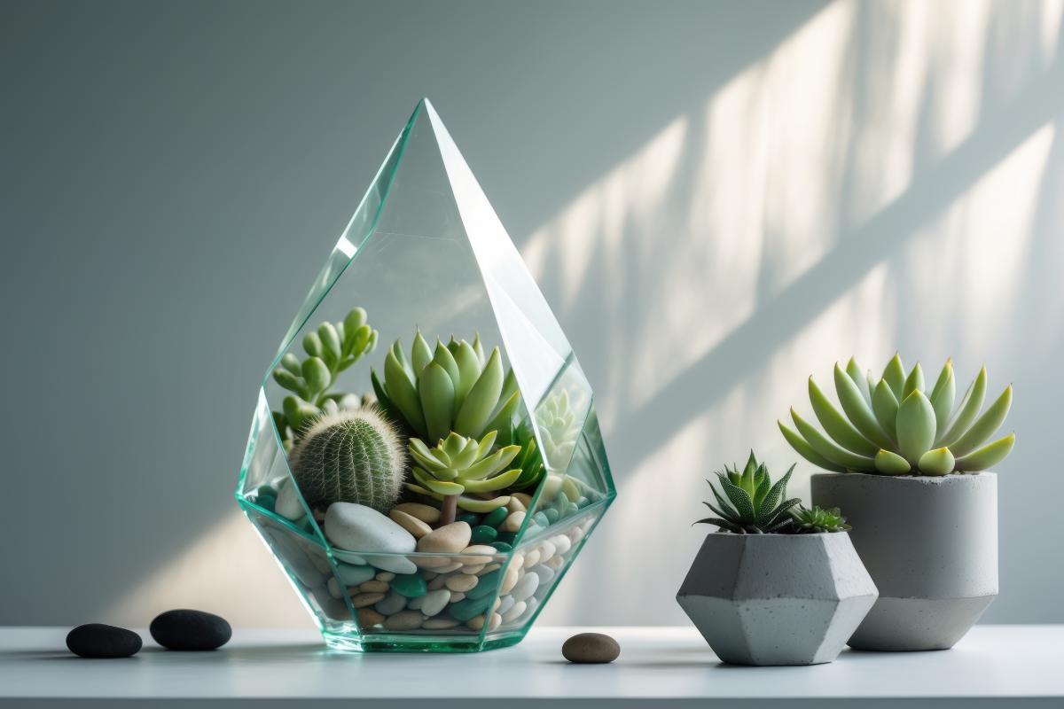 Fatty plants that live well together with decorative vases