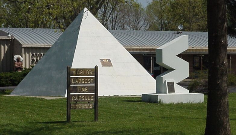 The largest time capsule in the world is a 50 -year -old pyramid. Will be opened briefly