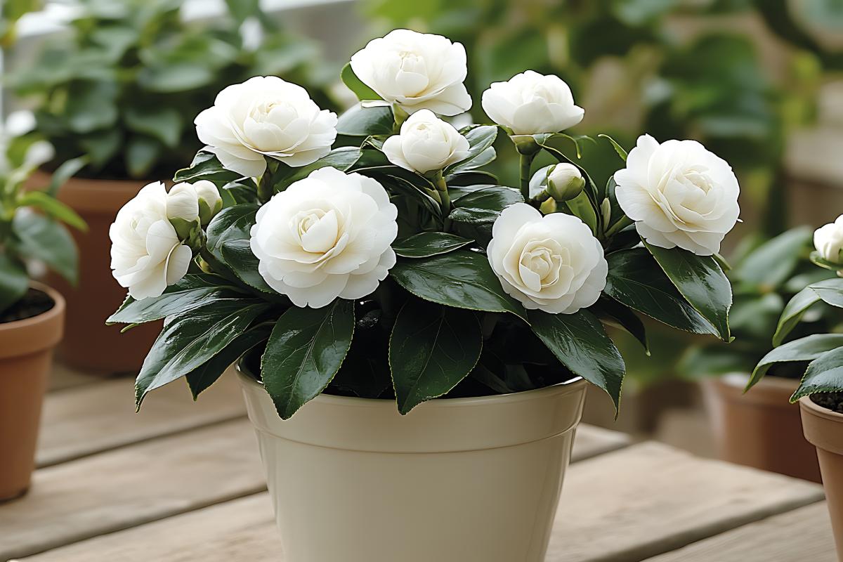 Camelia furnishes the garden with style