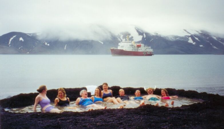 There is an unusual island where you can swim in an active volcano