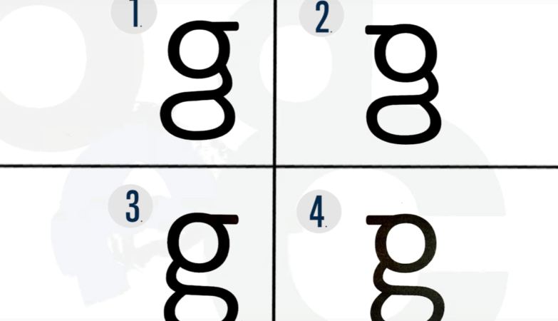 Which of these images has a correct “g” letter? Most people don't know