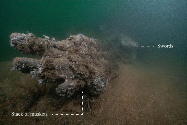 The seabed suddenly revealed a military surprise - but it will cover it soon and the explorers are in a race against time