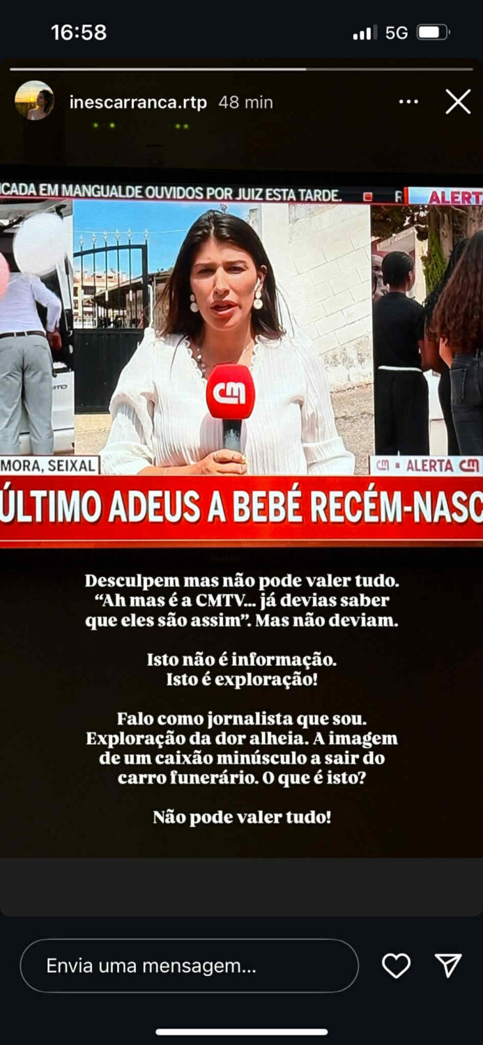 “ What is this? It cannot be worth everything ”. Inês Carranca ‘ Uncomfortable ’ with report on CMTV