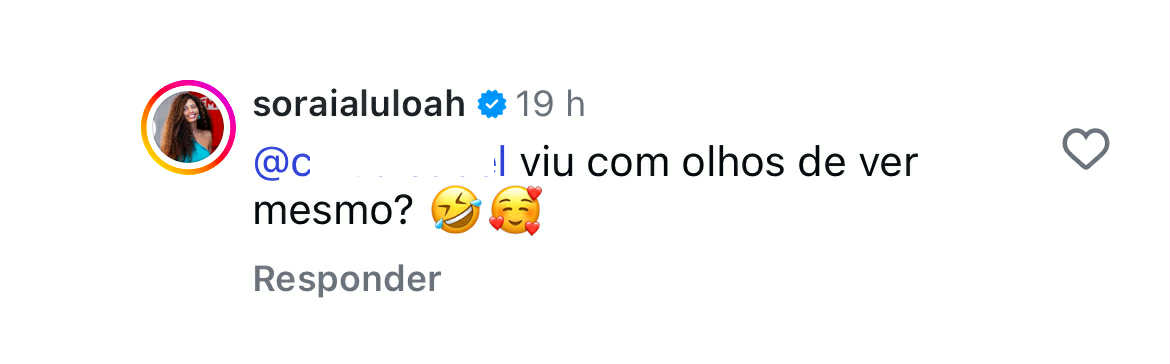 “ met in your ”. Soraia Moreira in Chat with follower after commenting on Catarina Miranda