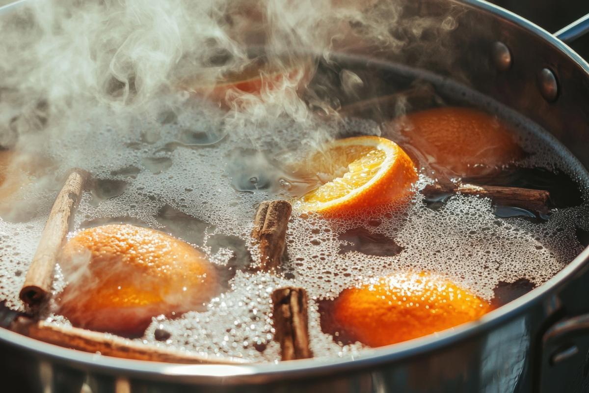 The boiled water that smells the house