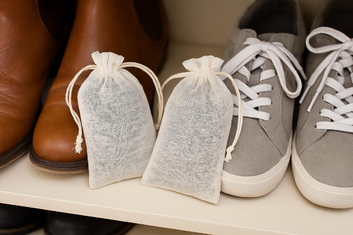 How to perfume the shoe rack with dried mint