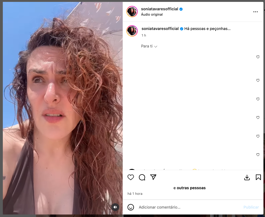 “ that people so nut ”. Sónia Tavares outraged after beach behaviors