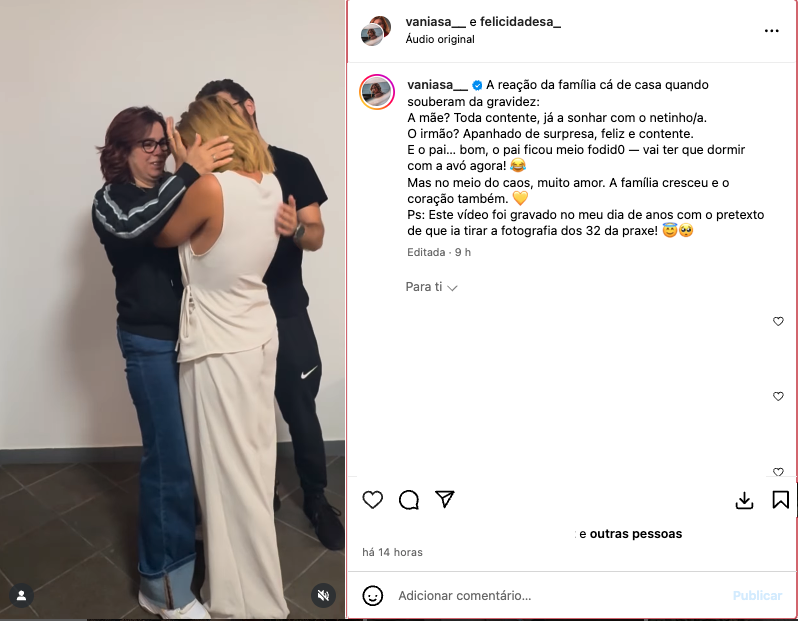 Emotion! Vânia Sá reveals family reaction to pregnancy: “ in the midst of chaos, much love … ”