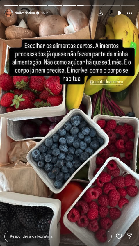 Cristina Ferreira reveals food that does not eat almost a month ”: “