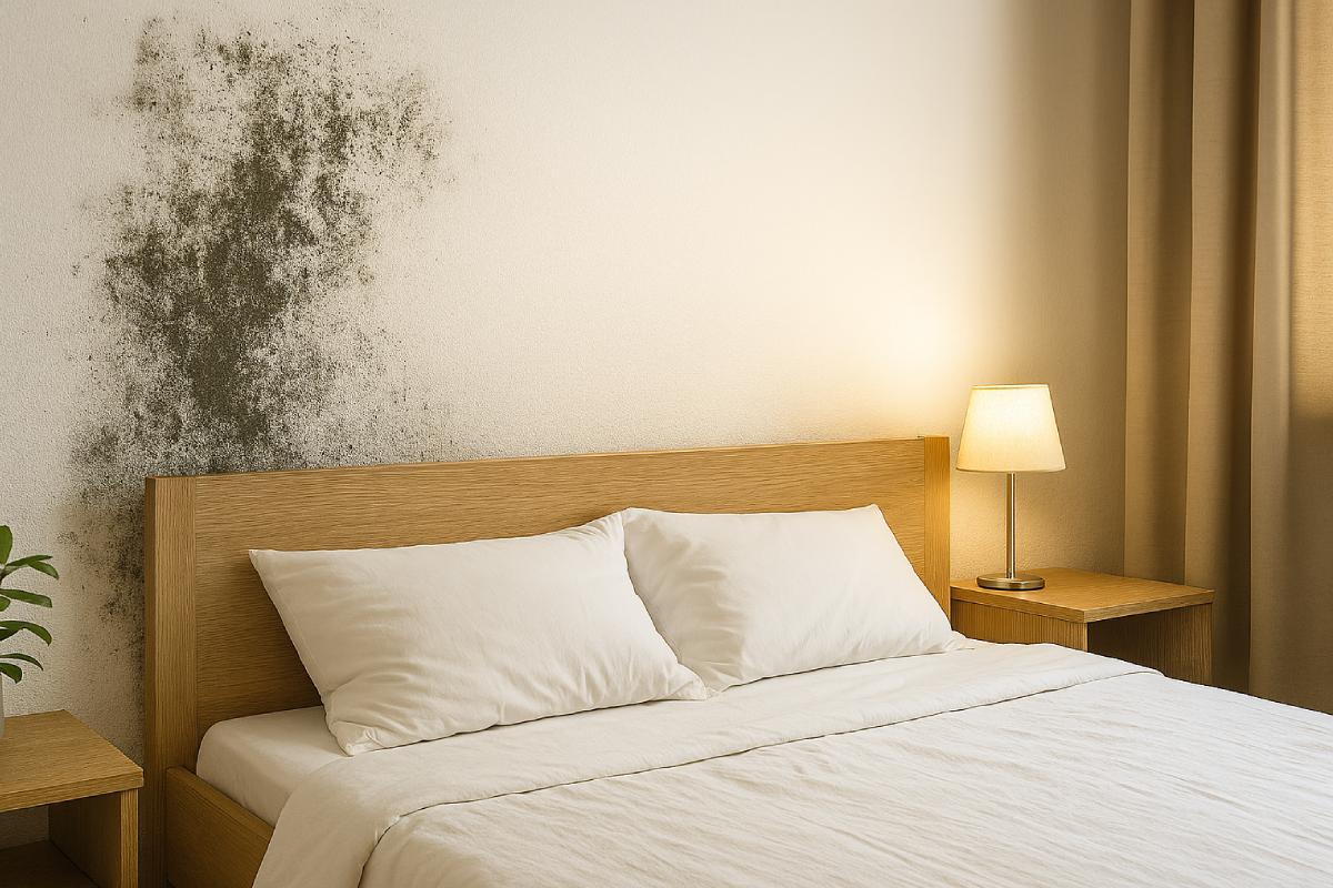 How to prevent mold behind the bed