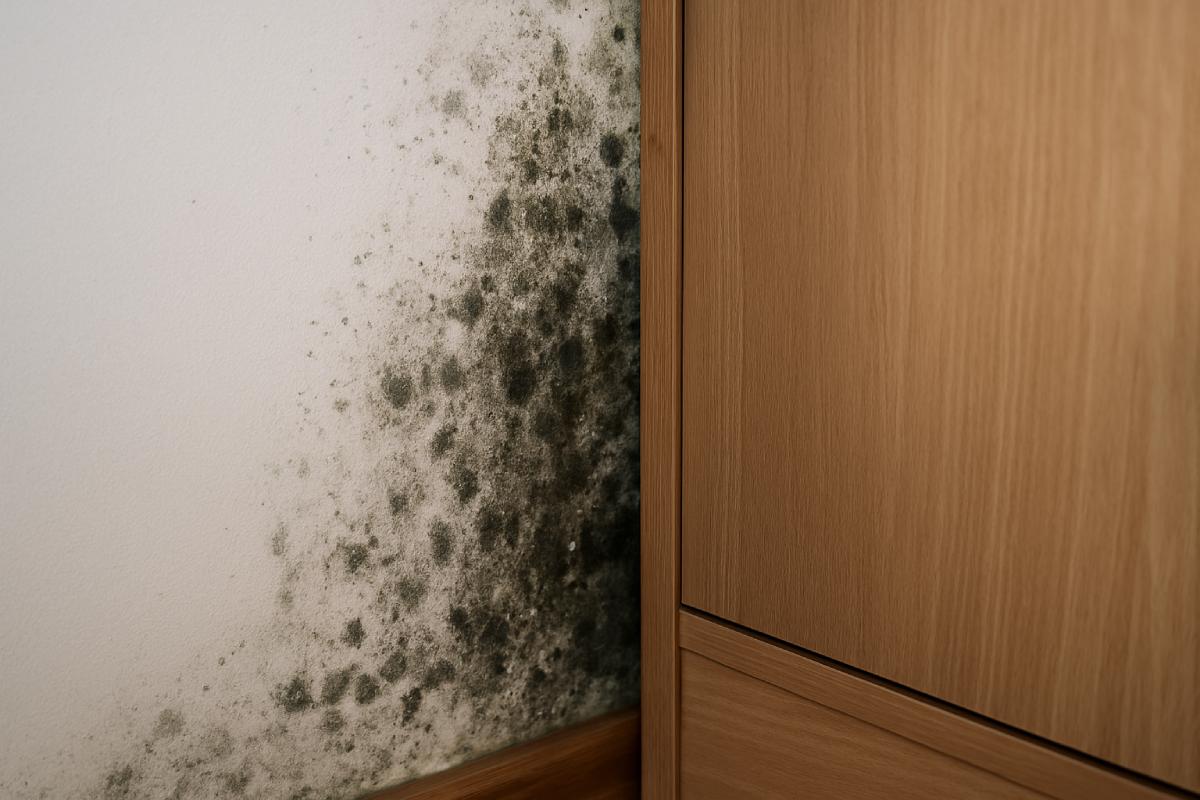 Remedies against mold behind the wardrobe