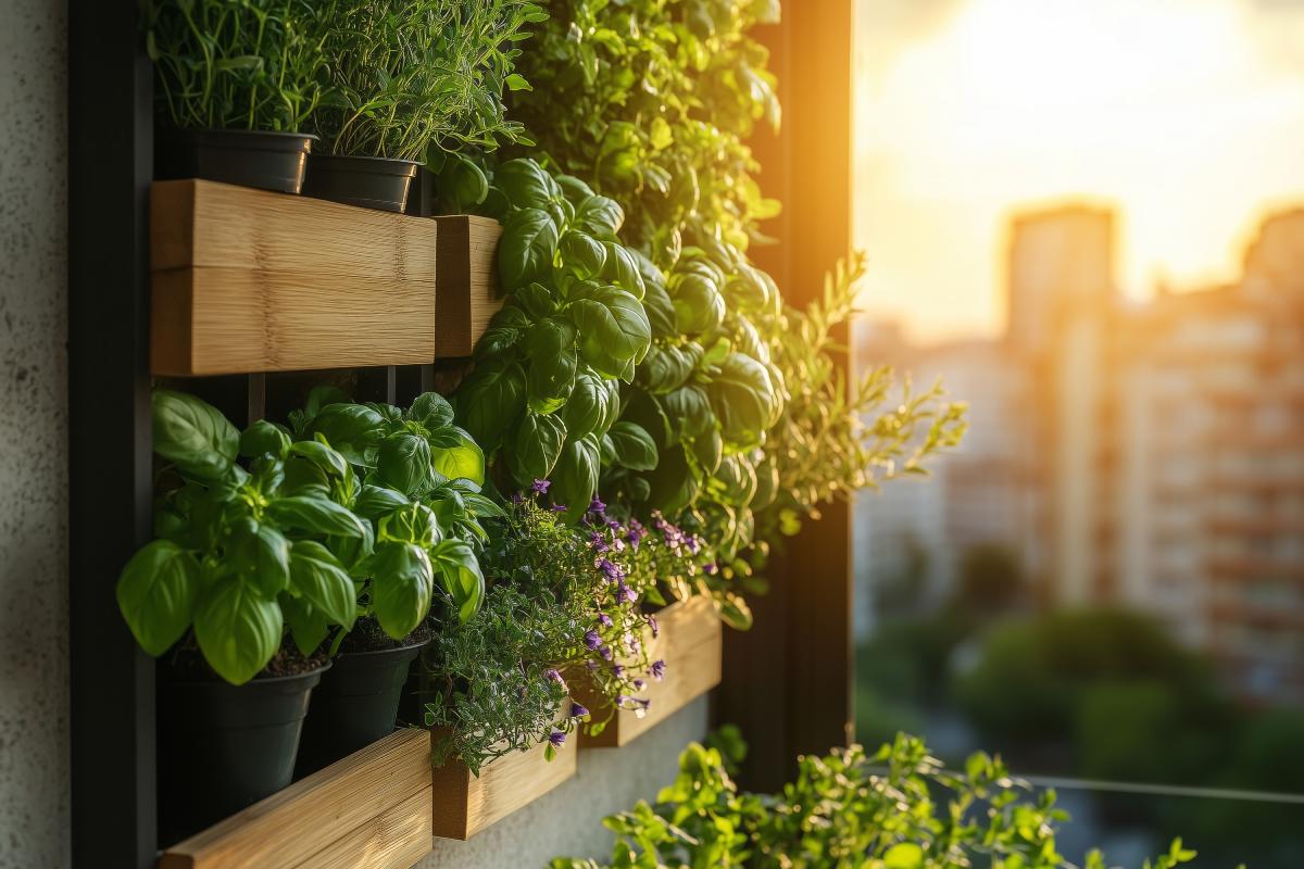 Create a vertical green wall