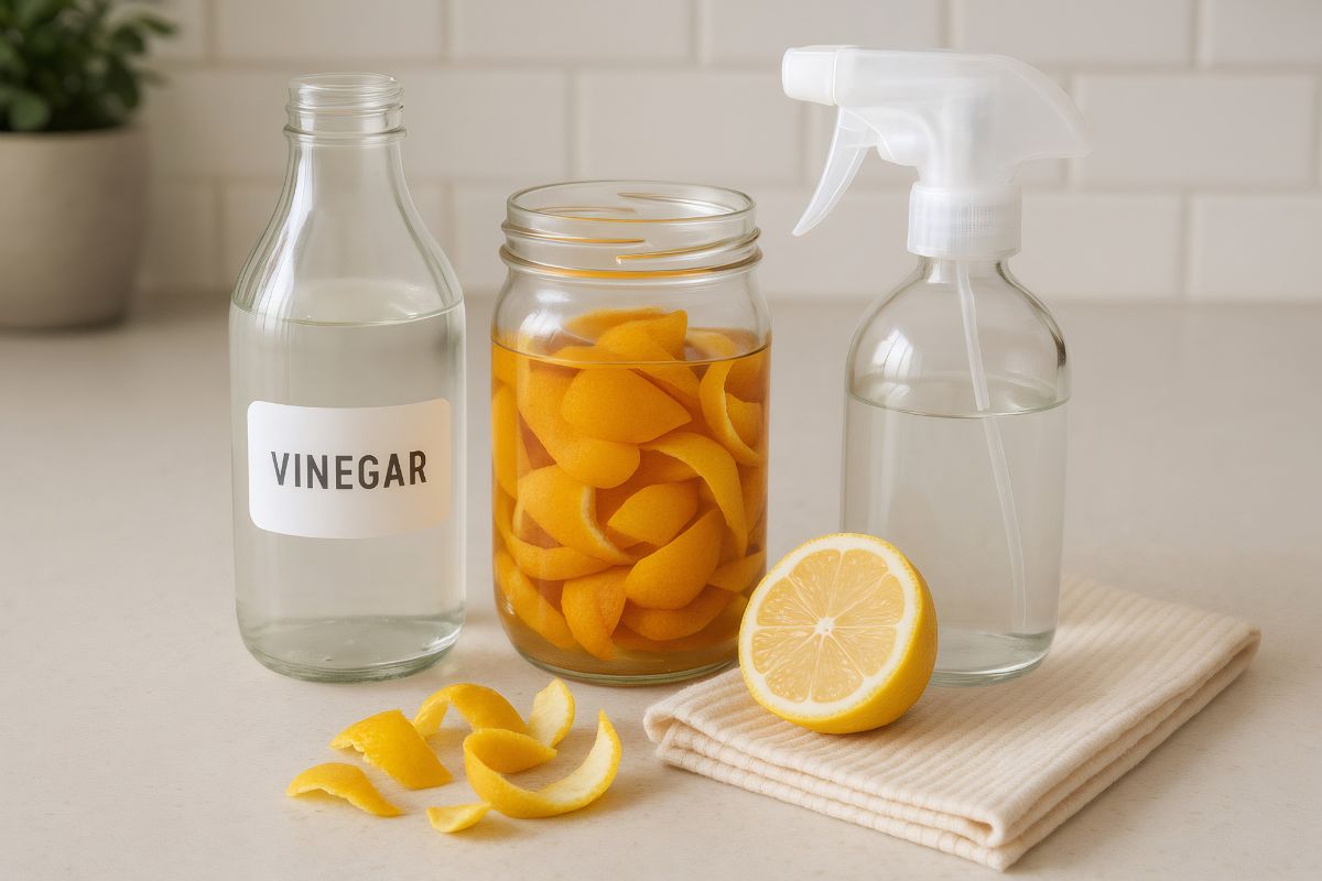 The vinegar to the citrus that smells, cleans and keeps the ants away