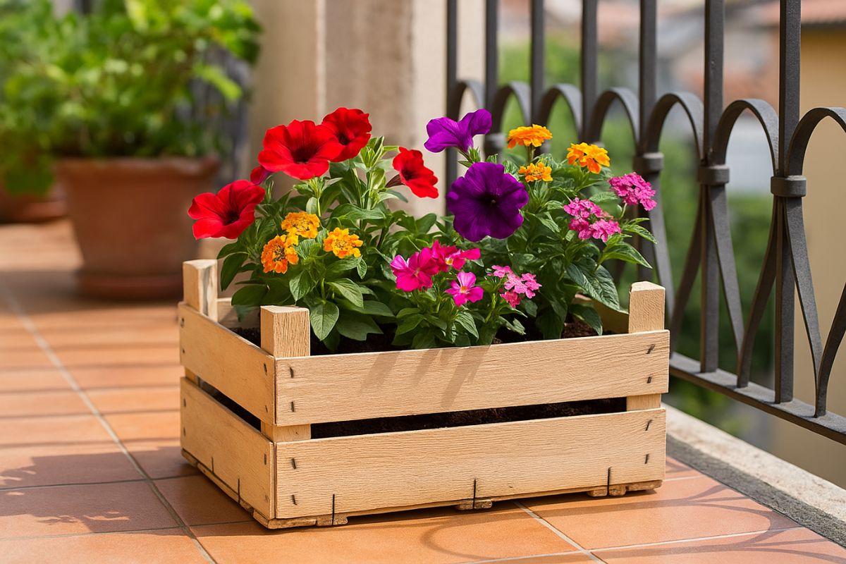 How to recycle fruit boxes to create fabulous summer planters