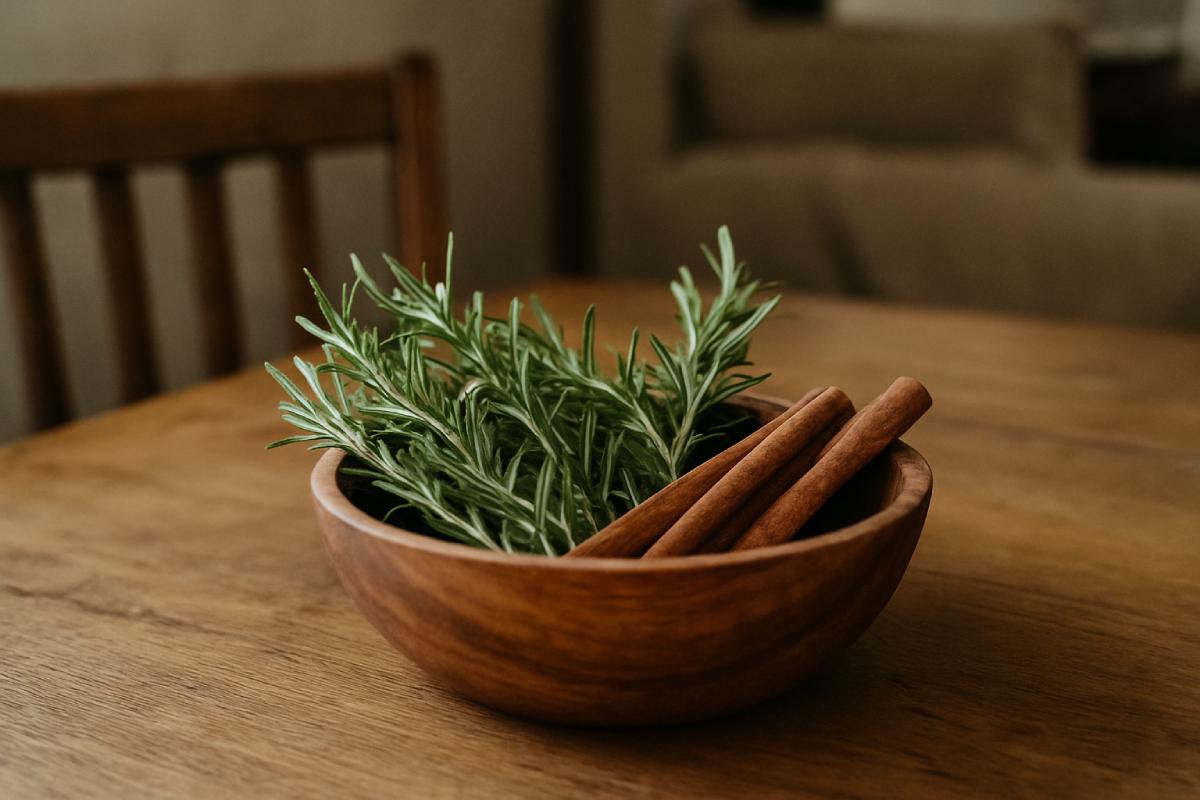 Rosarino and cinnamon to perfume a house