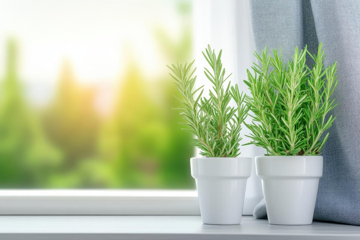 The rosemary sends the flies away