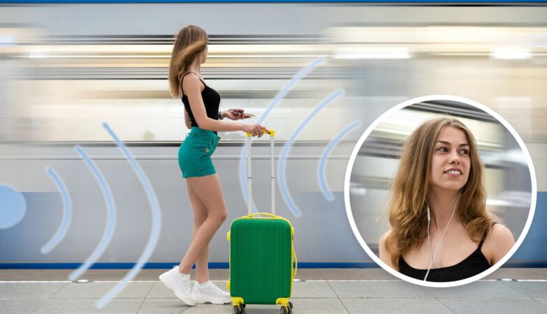 I would identify us by the way our body distorts the signs of Wi-Fi