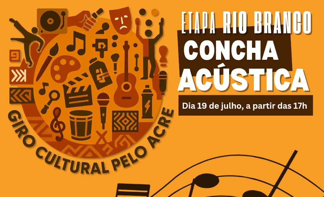Giro Cultural moves Rio Branco with free programming at the Acoustic Shell; Check