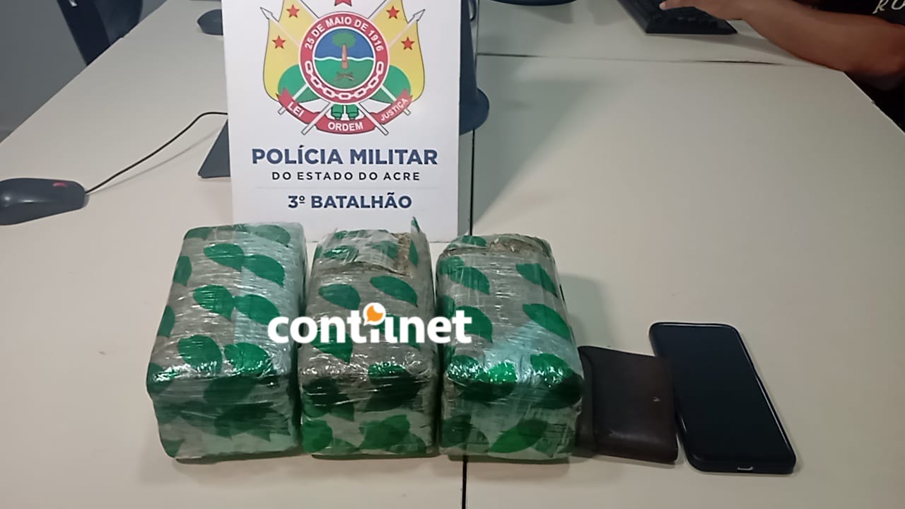 PM seizes more than 3 kg of marijuana and arrest man during approach on BR-317