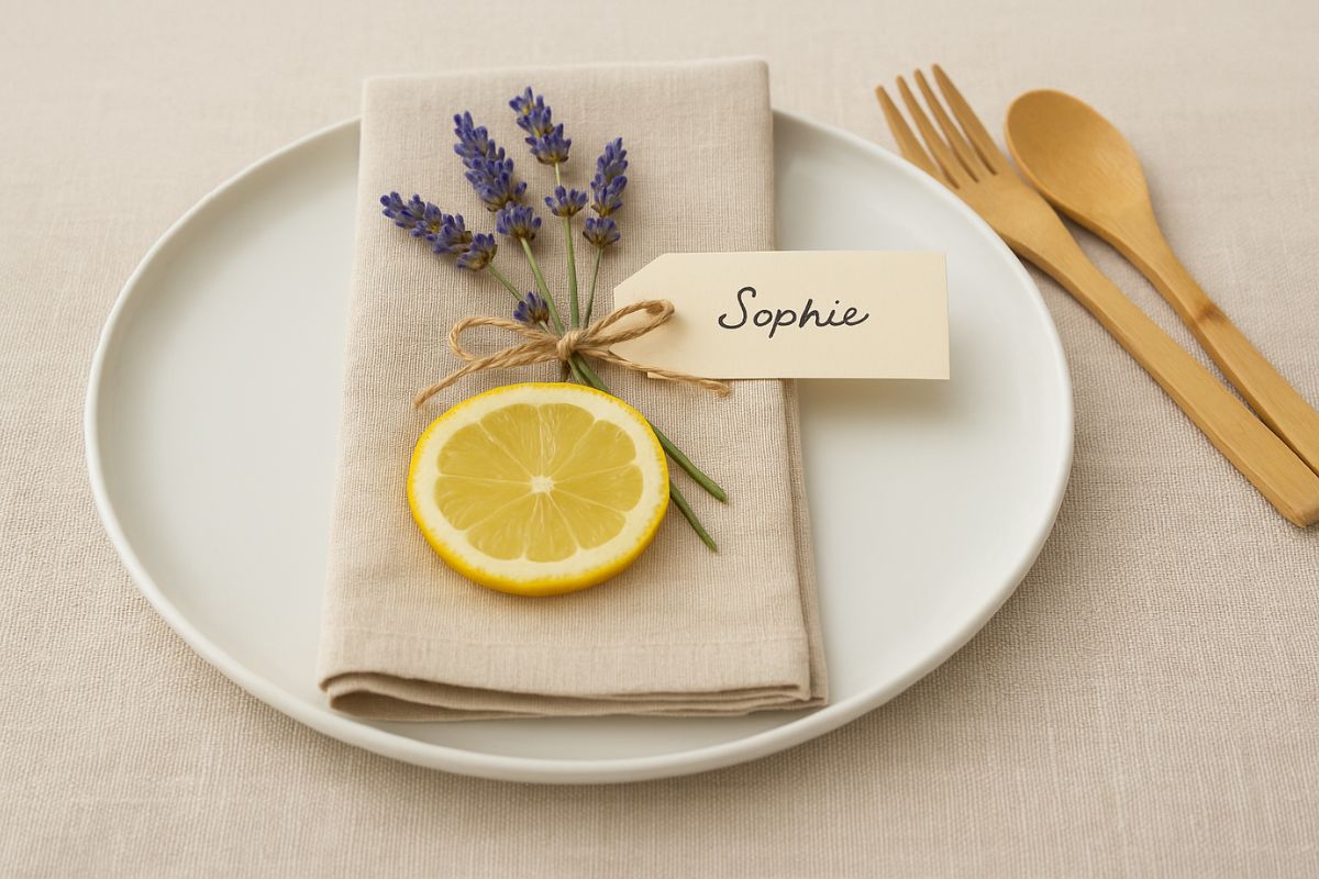 Summer centerpiece with lavender and lemon: easy ideas to make today