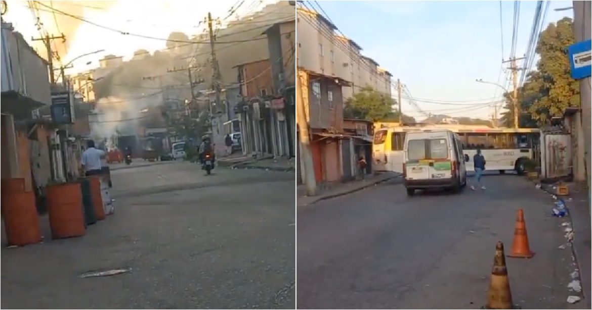 Traffickers steal bus and use it as a barrier in Rio de Janeiro
