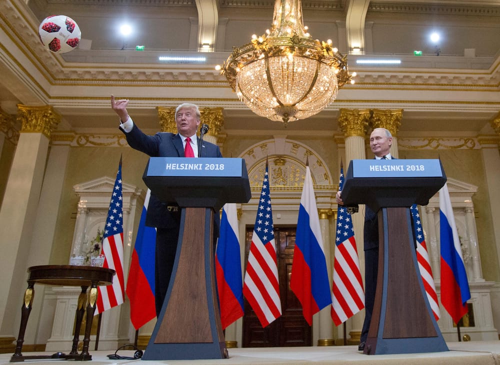 A look at the direction of Donald Trump and Vladimir Putin during a business conference in Helsinki in 2018. In Russia, we organized the World Championship this year (Pablo Martinez Monsivais/AP)