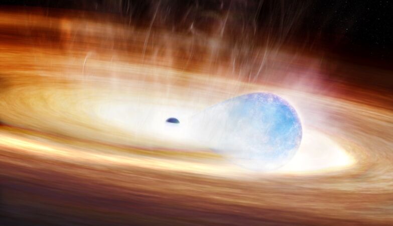 Star caught in the act of eating the black hole that should have destroyed it