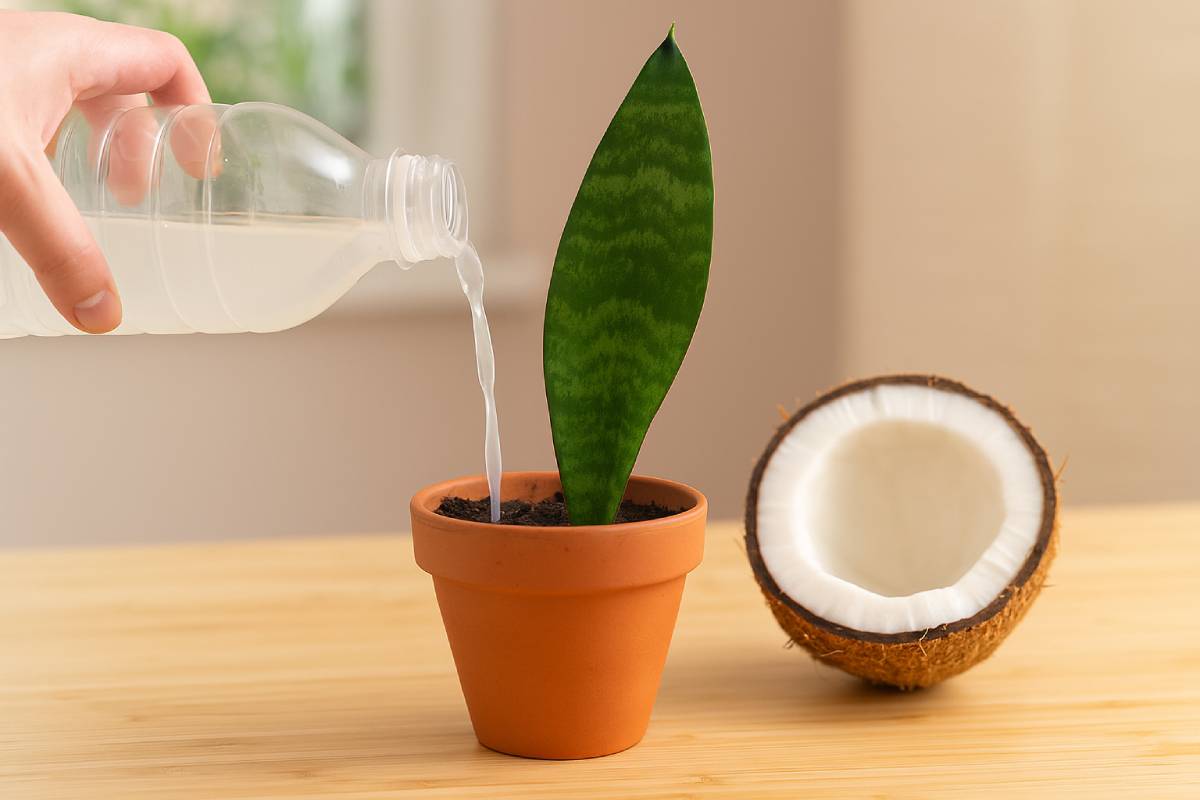 Coconut water helps the cuttings
