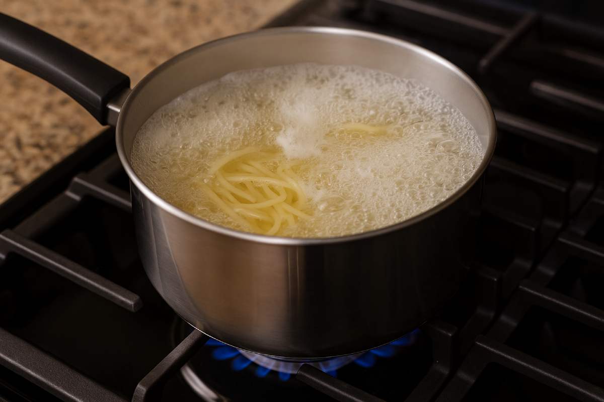 The cooking water used as fertilizer
