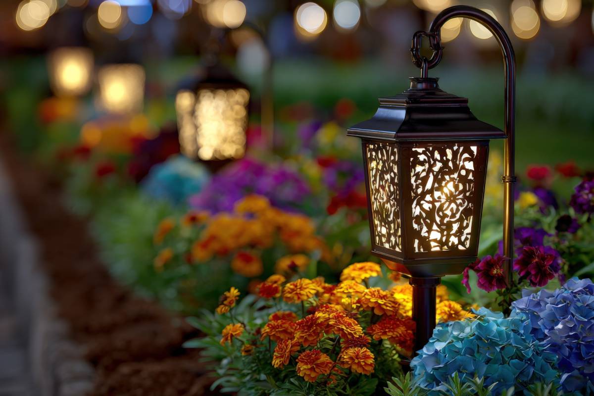 In August the flower beds are renewed