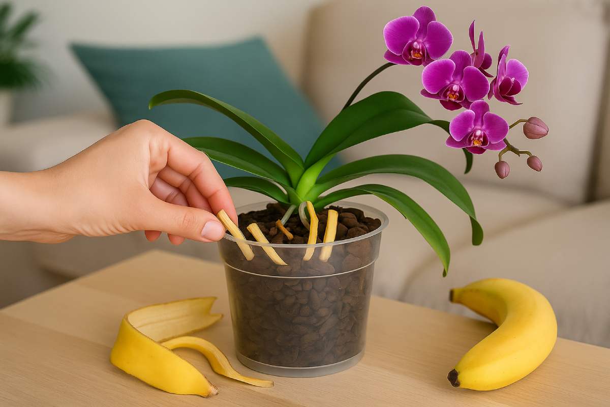 Banana skins make orchid flourish