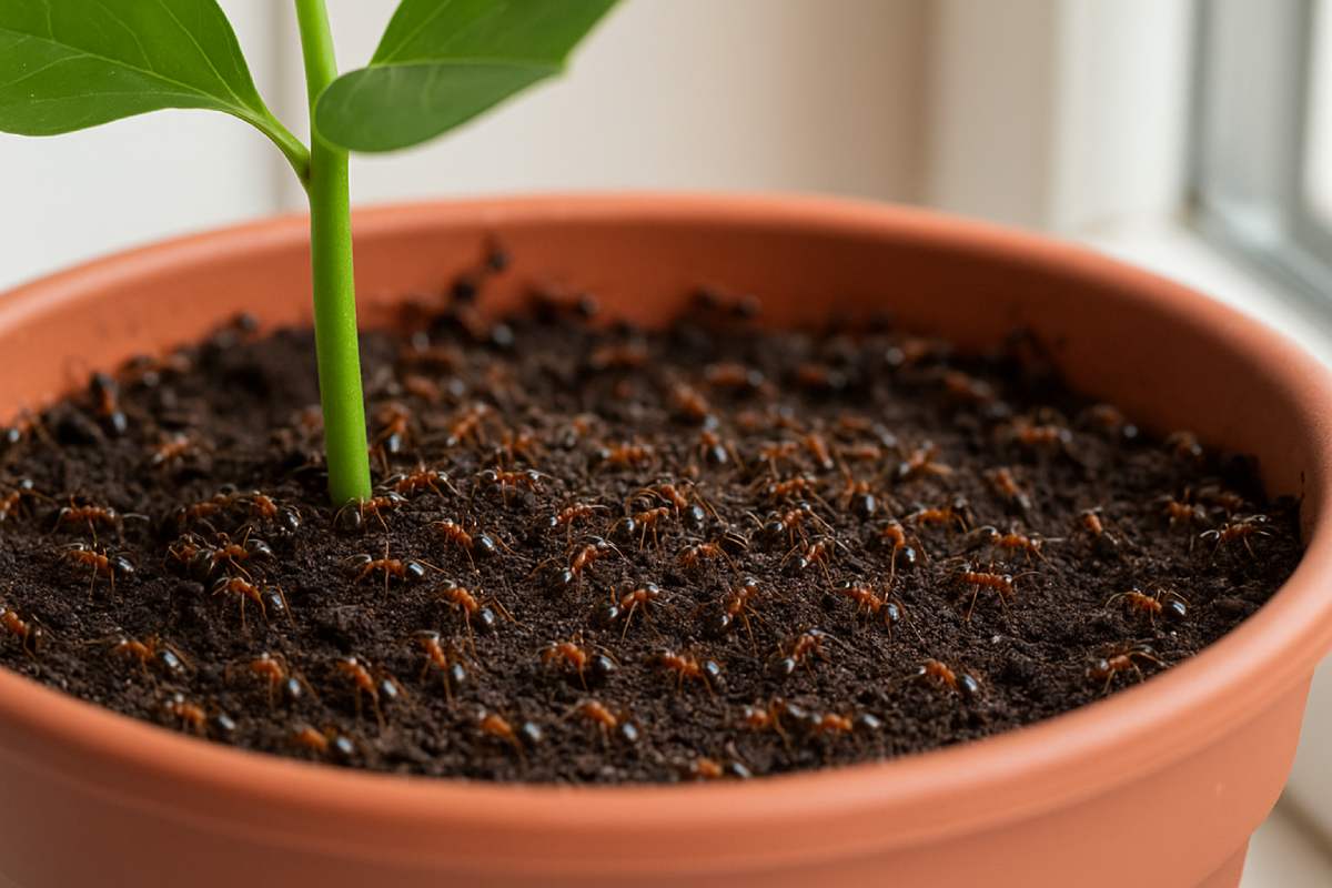 Natural remedies account in the ants in the soil of the plants