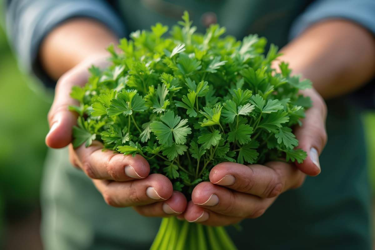The care of parsley in summer