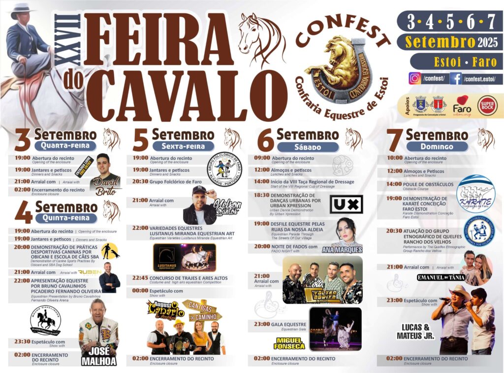 Estoi prepares horse fair with five days of equestrian culture, music and tradition