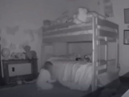 Mystery or assembly? Video shows child being pulled under the bed at night