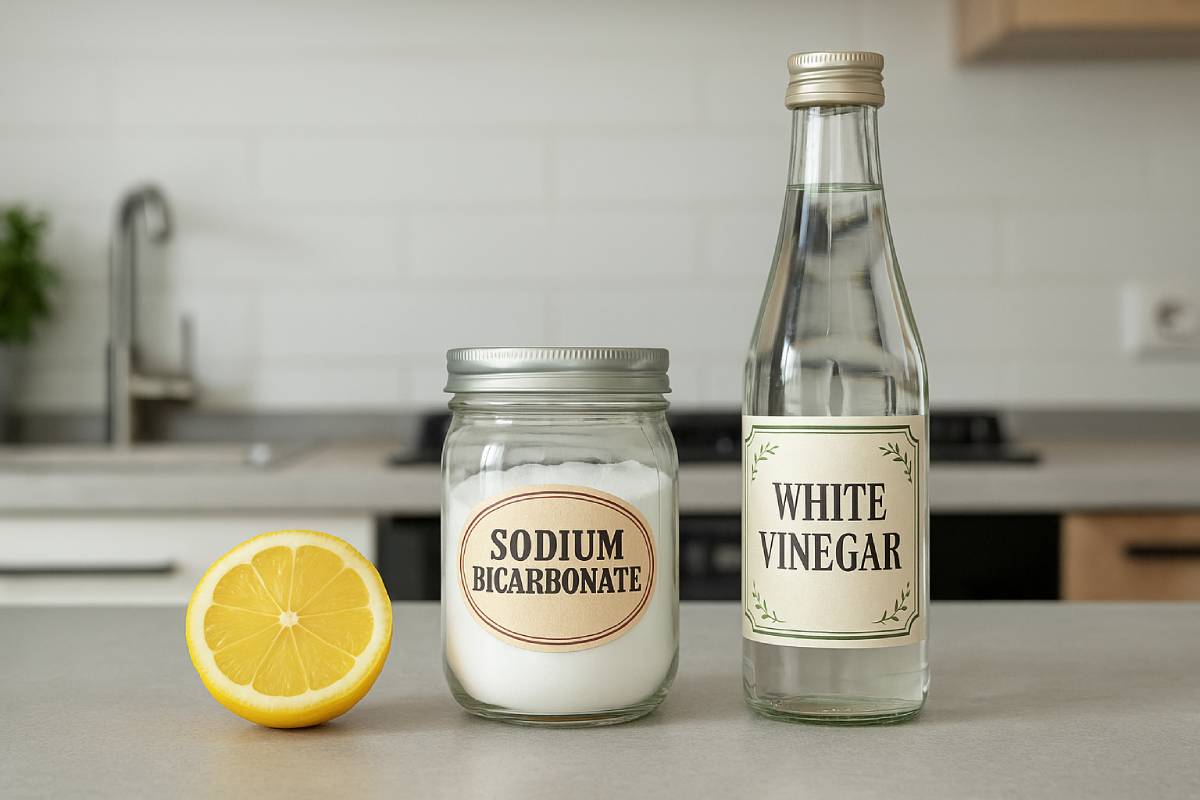 Cleaning of tiles with natural ingredients