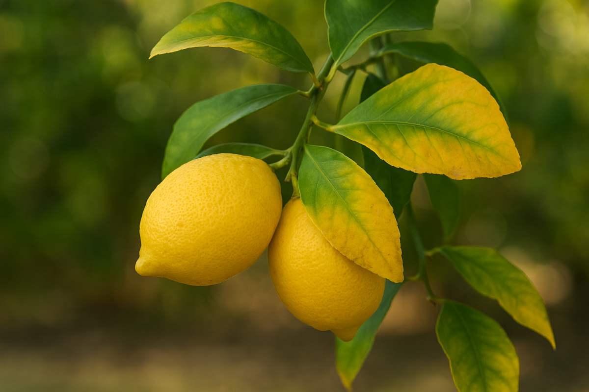 Natural remedy against lemon yellowed leaves
