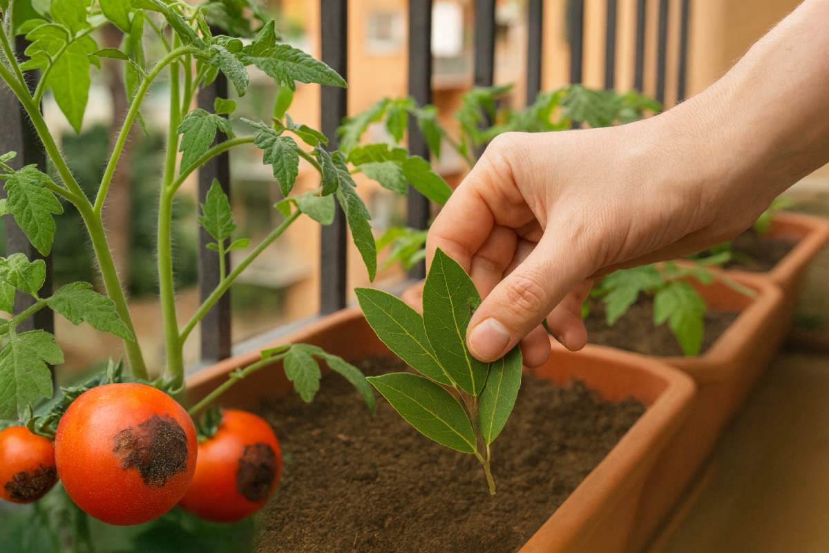 How to avoid the dark spots of the tomatoes with the makeup of laurel leaves