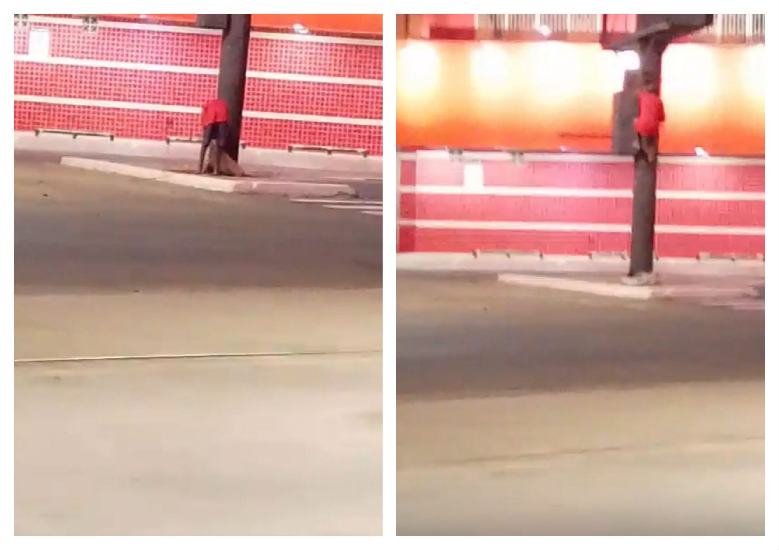 Man is caught stealing copper strands near the metal bridge in Rio Branco