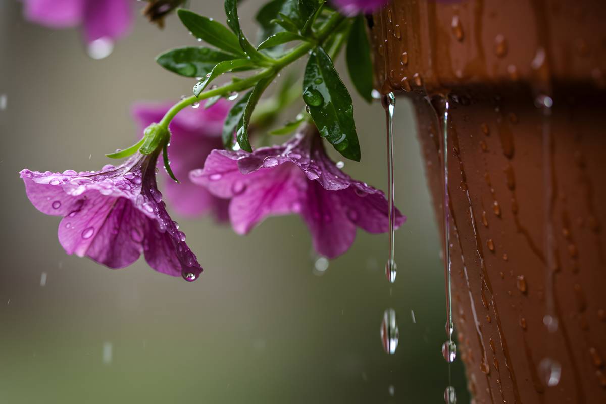 Recover the petunias after the summer rain