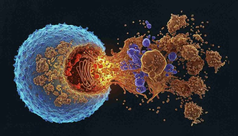 "Catarrartocytosis". The cells "vomit" garbage to heal