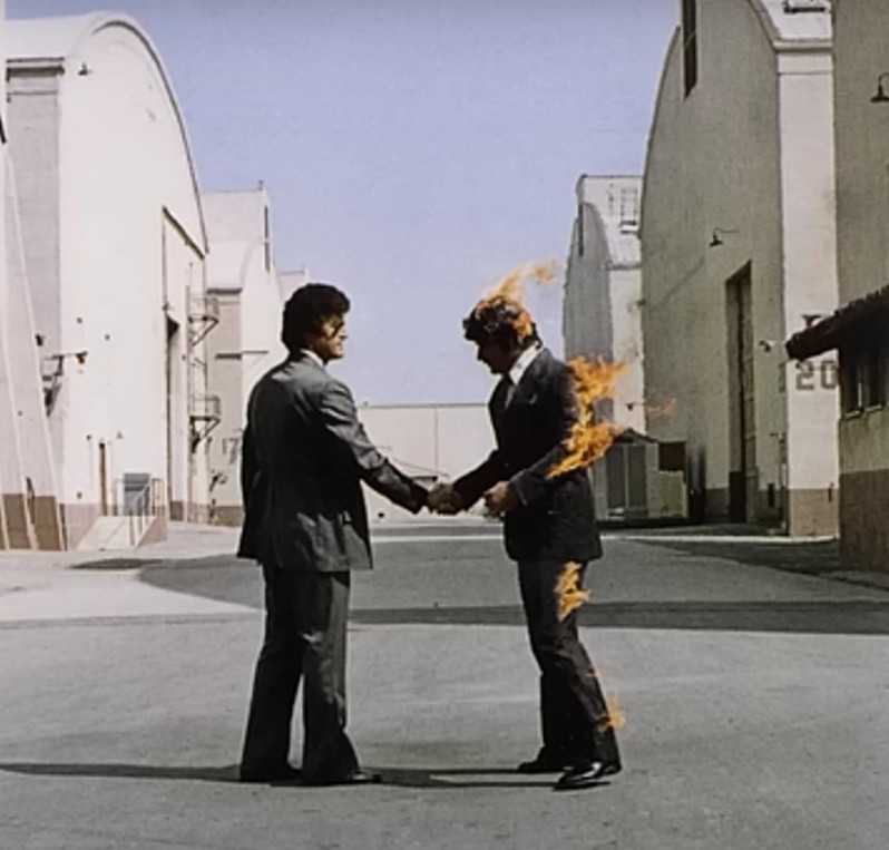 Pink Floyd: The "burning man" died on the cover of "Wish You Were Here"
