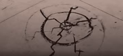 A black sun, a symbol of the Nazi movement, was designed by them in a public square