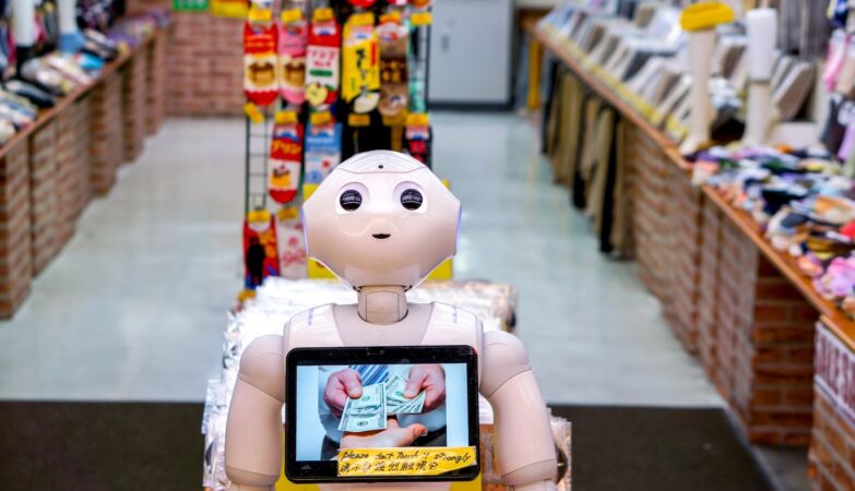 Japan is using robots in stores. They are not taking any jobs